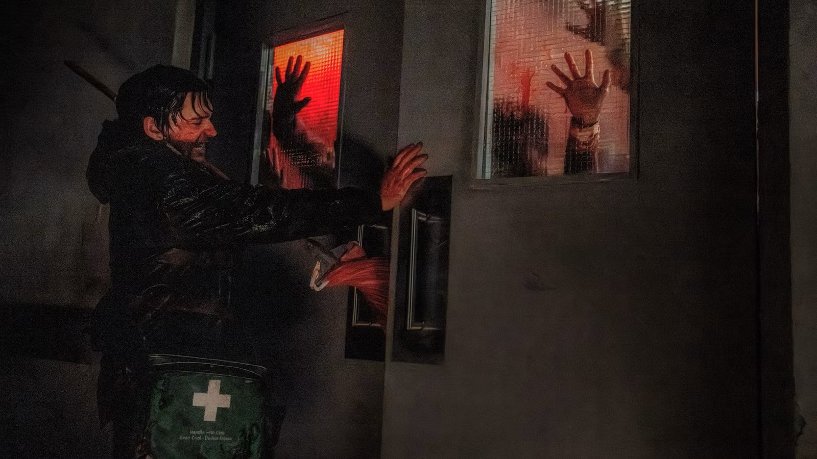 Film backdrop for Resident Evil
